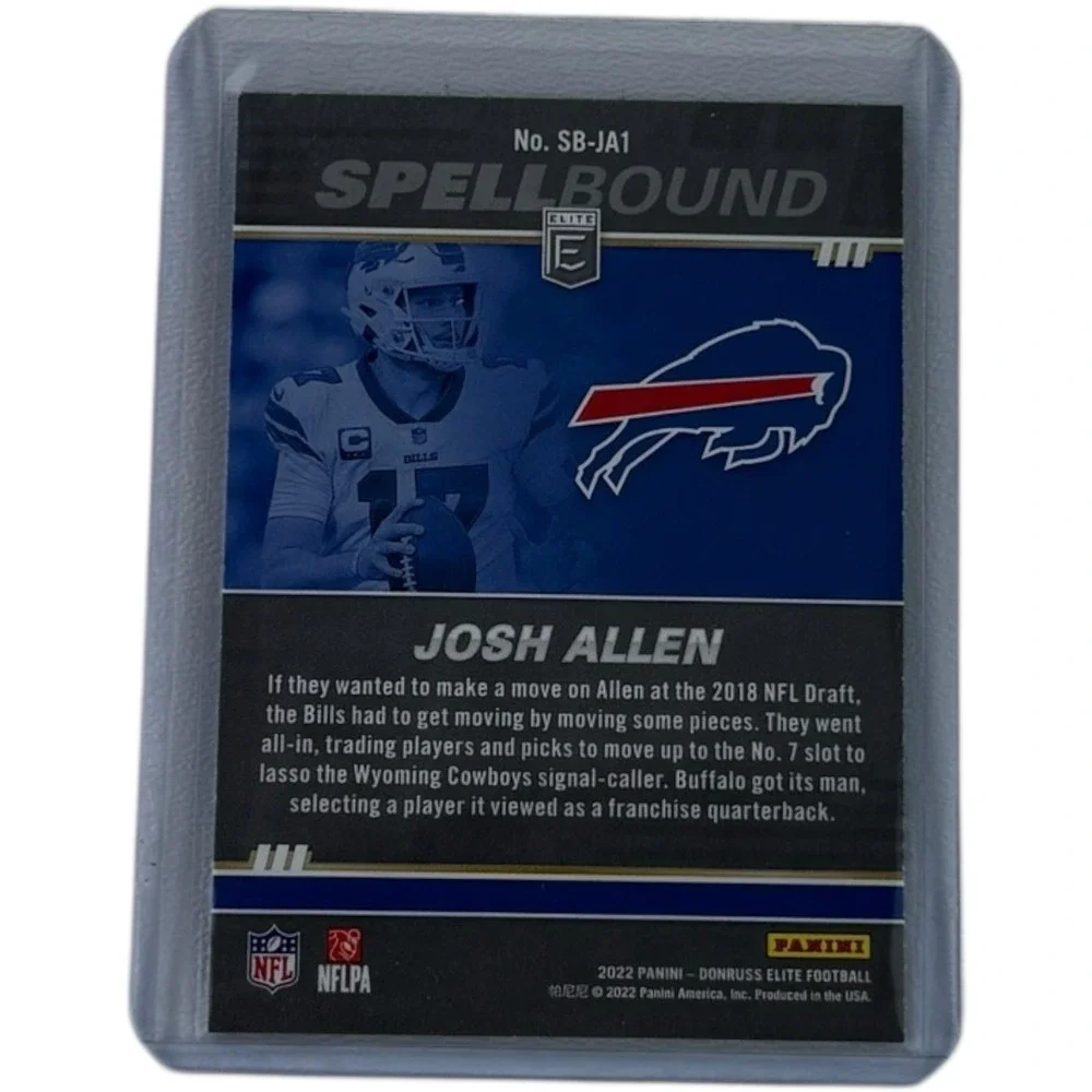 2022 Panini Donruss Elite - Josh Allen #SB-JA1 Spellbound Green Letter A‎